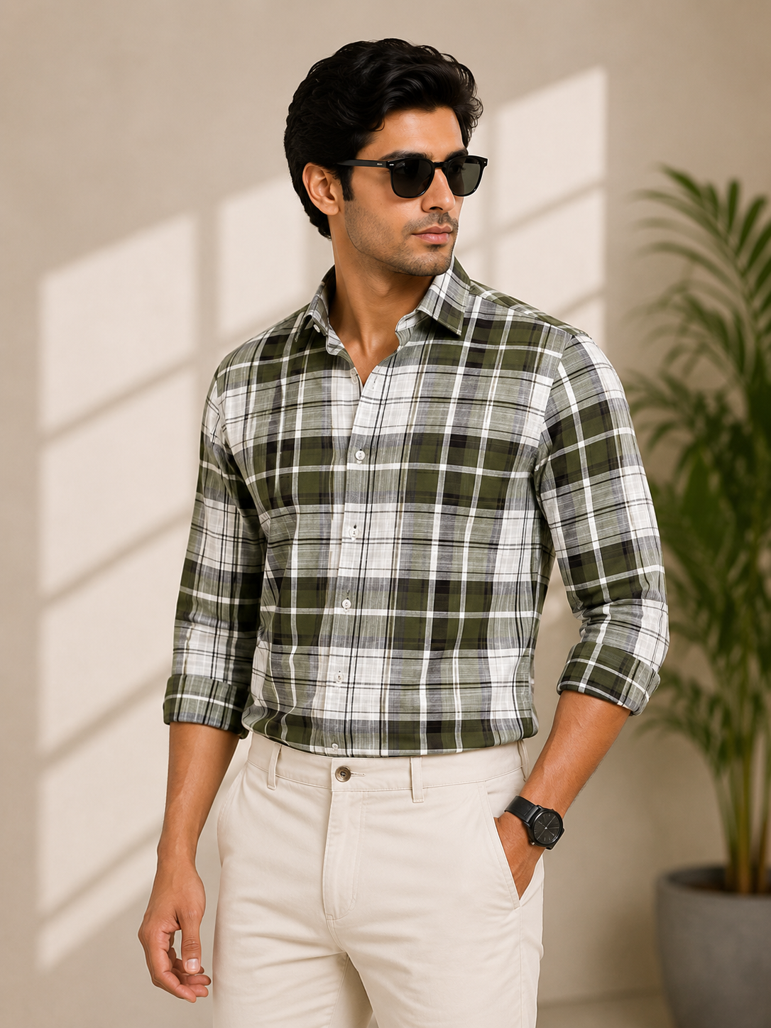 LINEN SLUB CHECK 5 | CLOUD9