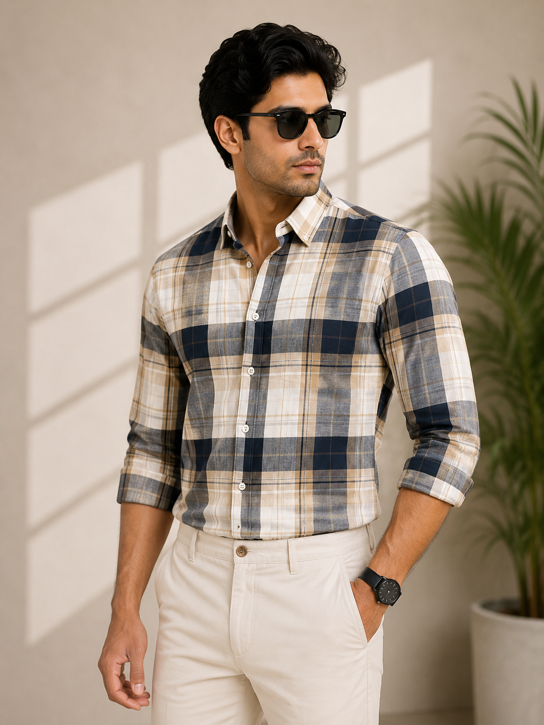 LINEN SLUB CHECK 7 | CLOUD9